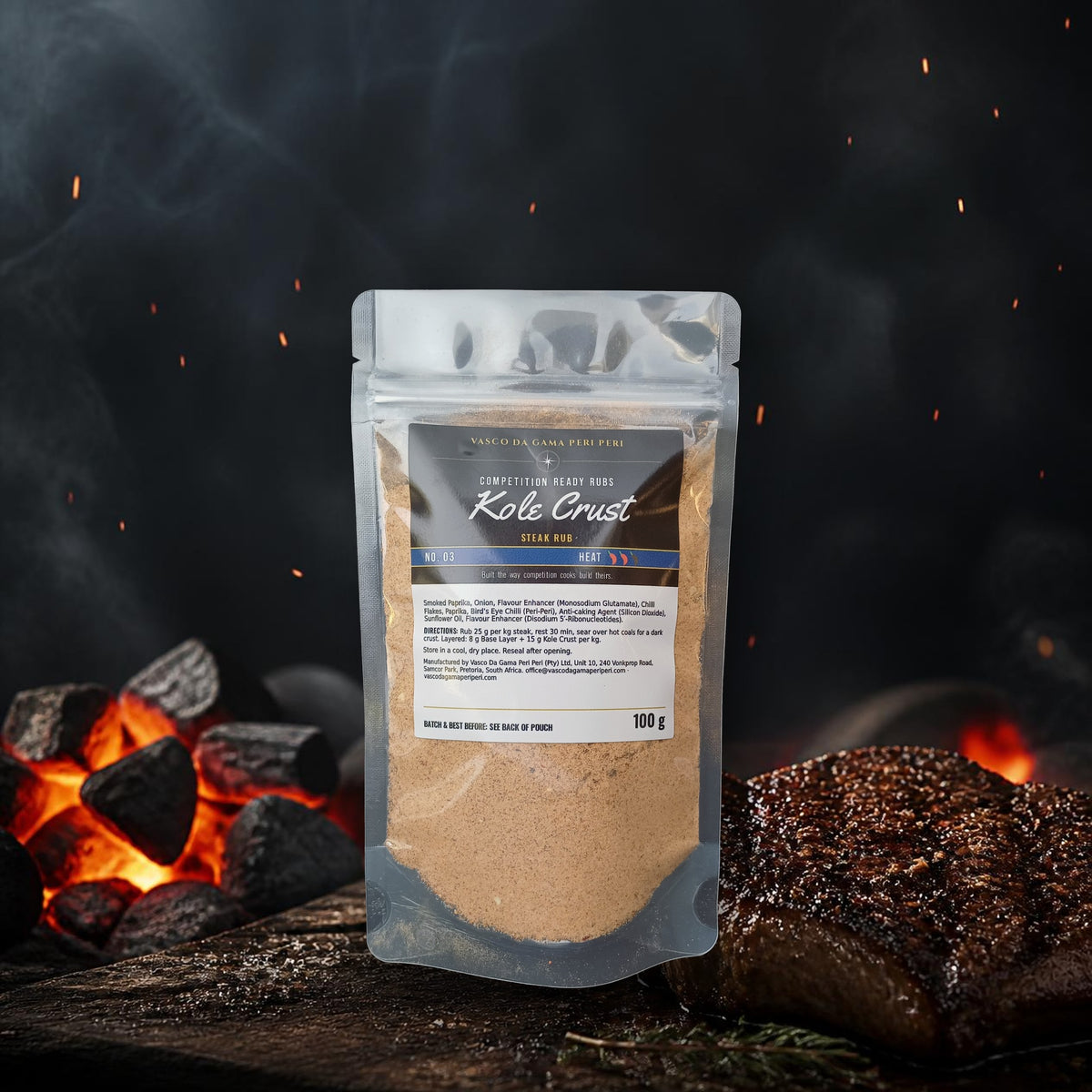 Kole Crust steak rub 100 g pouch, Competition Ready Rubs No. 03