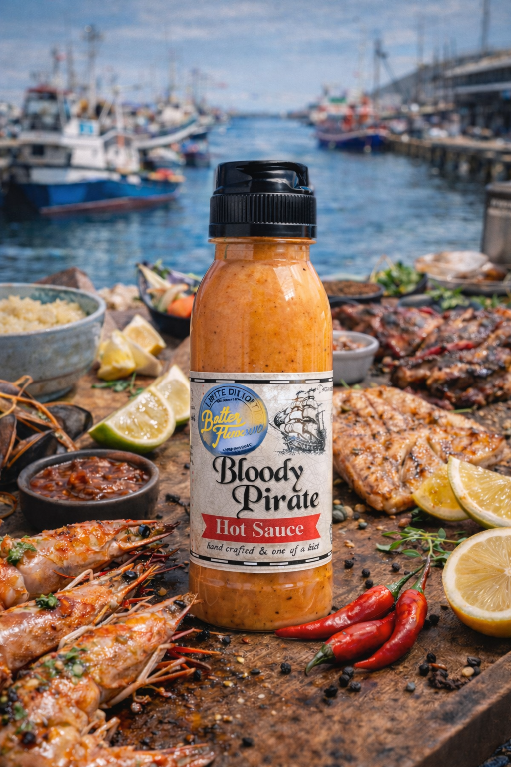 Butter Flavour Bloody Pirate Hot Sauce 300ml